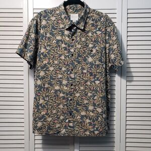American Eagle Flex Floral Button-up Shirt Mens XL‎ Retro/Vintage Inspired Print